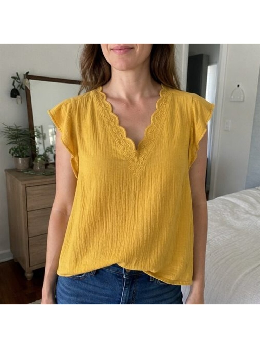 Ivory Ruffle Blouse - Picture 2 of 6